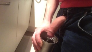 Pissing in a cup for when i get thirsty on my work