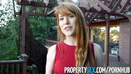 PropertySex - Redhead real estate agent enjoys performing sexual favors