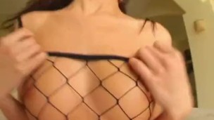 Ass Traffic Thalia gets DP'd by two cocks and swallows their cum