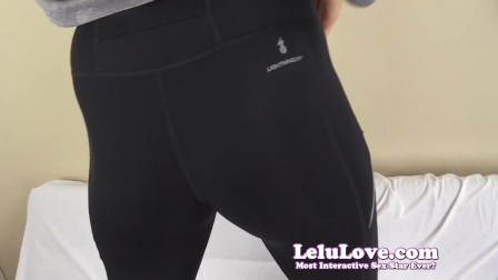 Stripping my leggings off then shoving my anal plug in my asshole