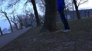 This boy love to pee in public place