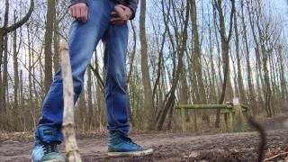 a horny piss to the ground