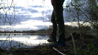 pissing vid in public place