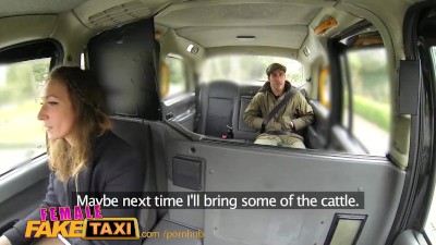 Preview 1 of Femalefaketaxi Nervous Farmer Can't Satisfy Driver