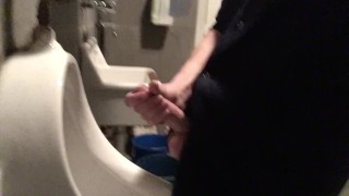 Urinal cumshot