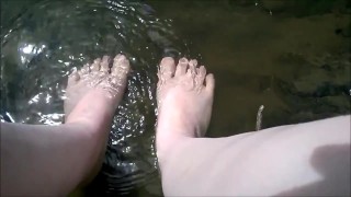 Soaking Feet in Natural Creek