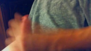 Stroke uncut cock