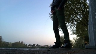 Urinating on public floor