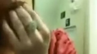 Cute busty masturbates on airplane