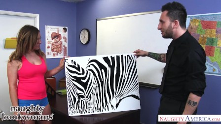 Horny college chick Tiff Bannister fucks her art teacher - Naughty America