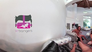 VR Bangers - [360°VR] DILLION HARPER and PRISTINE EDGE in hot FOURSOME