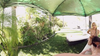 VR Bangers - [360°VR] Alix and Nadia suck and ride white cock by the pool