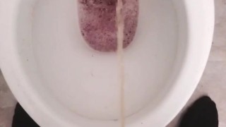 Uncut English chav pissing