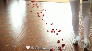 PureMature - Brunette Brooklyn Chase sucks and fucks her mans dick