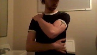 jerk in public toilet