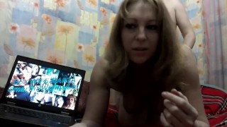 SexWife Marta congratulates the new year - in the process