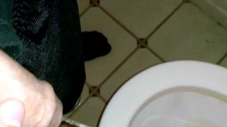 Uncut Guy With Beautiful Cock Pissing In Toilet