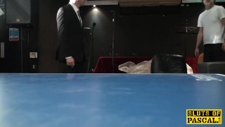 Brit sub slut squirting after getting spanked