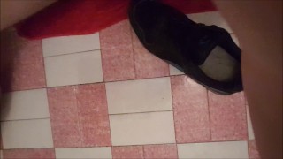 BearLikeBoy's Chubby Slave Sniff his Sket and Cum on his Feet
