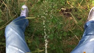 It's horny to piss in public - piss compilation