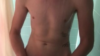 Hung twink shower