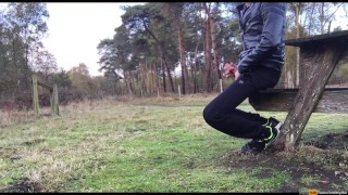 when some boys are alone in the forest they take a piss or jerking off