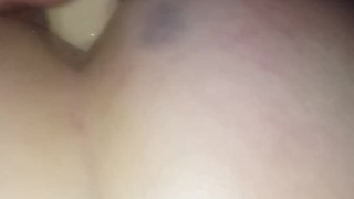 Mirror dildo fuck!