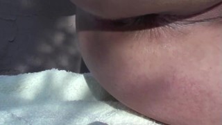 close-up anal massage