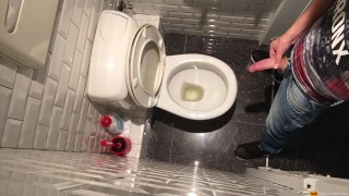 Pissing with a semi erection