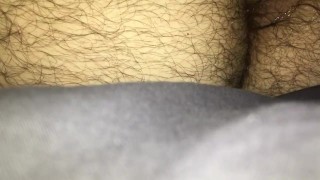 Tight ass pounding by first dildo