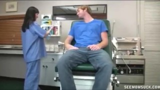 Hot doctor sucks a big boner