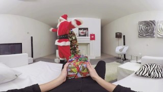 VR BANGERS- Five Grils Merry XxXMas treat full of joy and sex