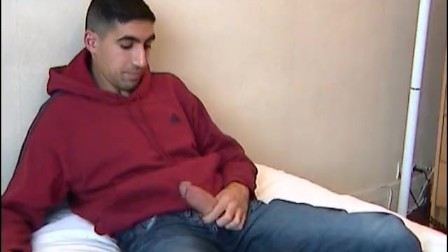 Brahim, innocent delivery guy serviced his big cock by a guy!