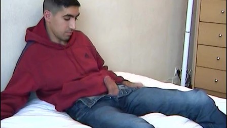 Brahim, innocent delivery guy serviced his big cock by a guy!