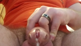 Thedudewhosadude GUSHES through his chastity cage!