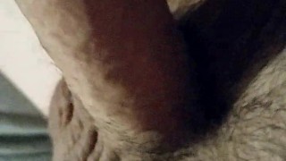 Stroking my hard cock
