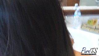 gorgeous ladyboy Pie gets fucked while getting ready