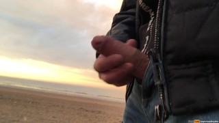 Boy is doing dirty things to show off in public