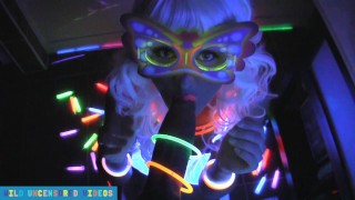 HOT RAVER GIVES BLOWJOB, FOOTJOB AND HANDJOB