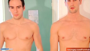2 innocent straight guys serviced by a guy!
