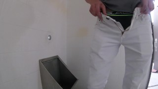 piss in a park restroom