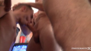 Bareback orgy gang bang