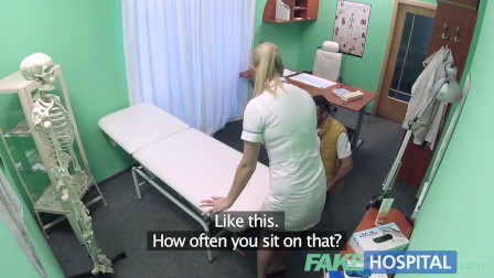 Fake Hospital Hired handyman cums all over pretty nurses bum