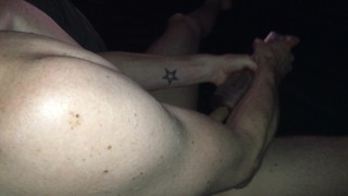 4k jock muscle twink stroking a fat cock and playing with fleshjack cums