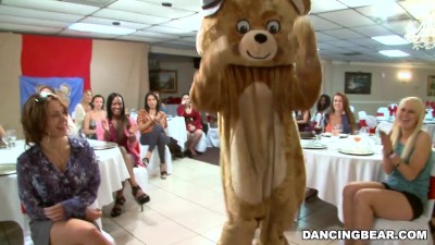 Preview 6 of Big Dick Male Strippers And A Fluffy Dancing Bear Entertaining Women (db992