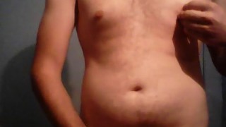 boy jerks off and cums on camera