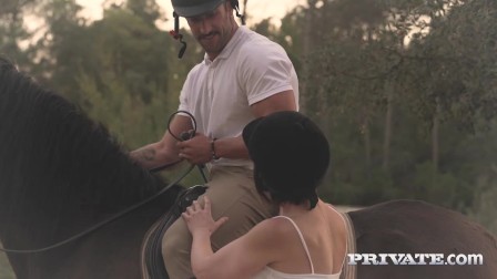 Private.com -  Rider Yasmin Scott Rides a Hung Stallion
