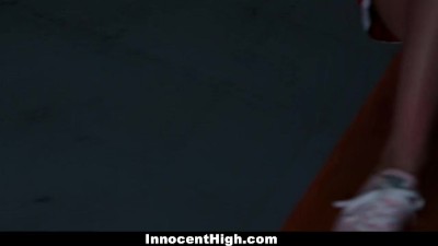 Preview 2 of Innocenthigh - Cheerleader Tied Up And Fucked By The Janitor