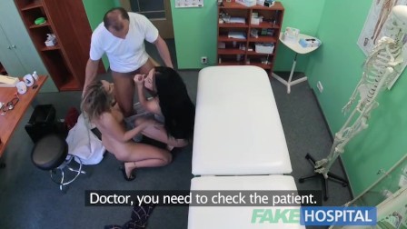 Fake Hospital Lucky doctor has hot threesome with sexy Czech babes