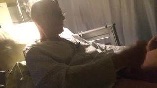 Wanking at the hospital- next to my roomies
